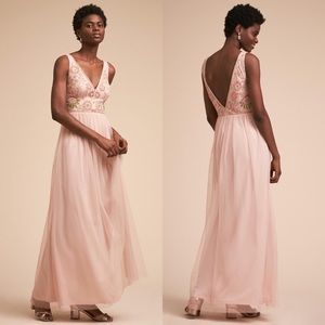 BHLDN Adrianna Papell Hibiscus Dress Blush 0, 6